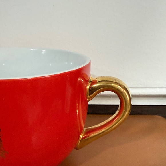 Givenchy Red Mug with Gold Handle - Picture 5 of 7